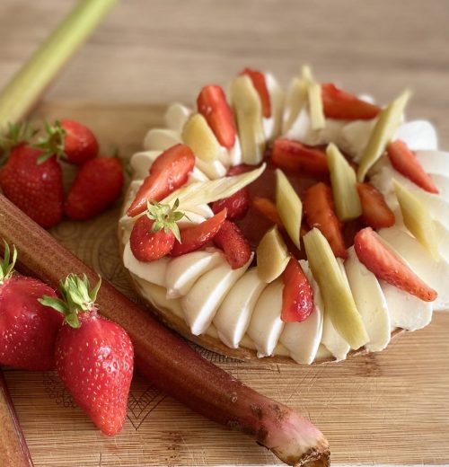 Tarte fraise-rhubarbe