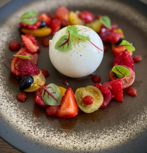 Tomate burrata fruits rouges